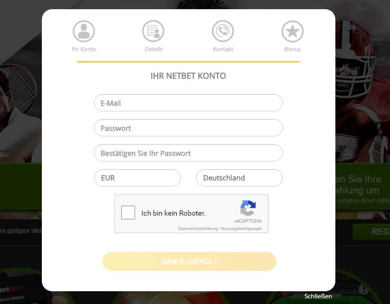 Netbet-anmeldung - Ihr NetBet Konto