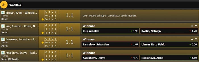 Bingoal Live Wedden