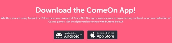 ComeOn Mobile App
