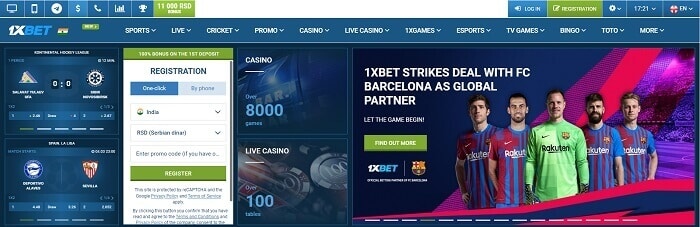 1xbet Live Betting Platform 