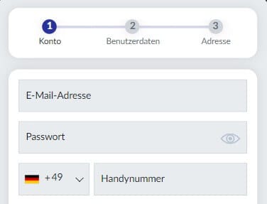 BildBet Registrierungsfeld