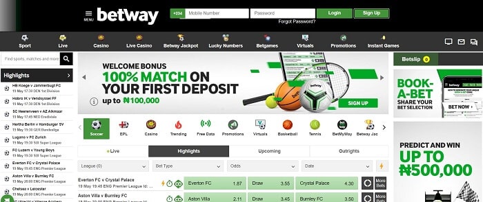 bookmaker homepage