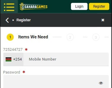 Sahara Games Mobile Registration Kenya 