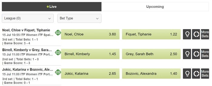 Betway Live Betting