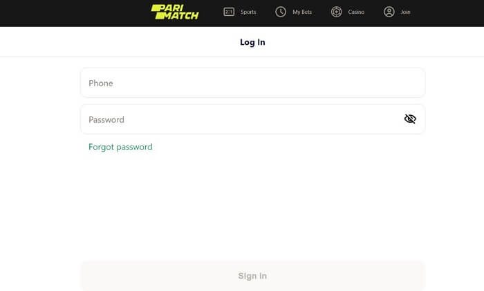 Parimatch Login