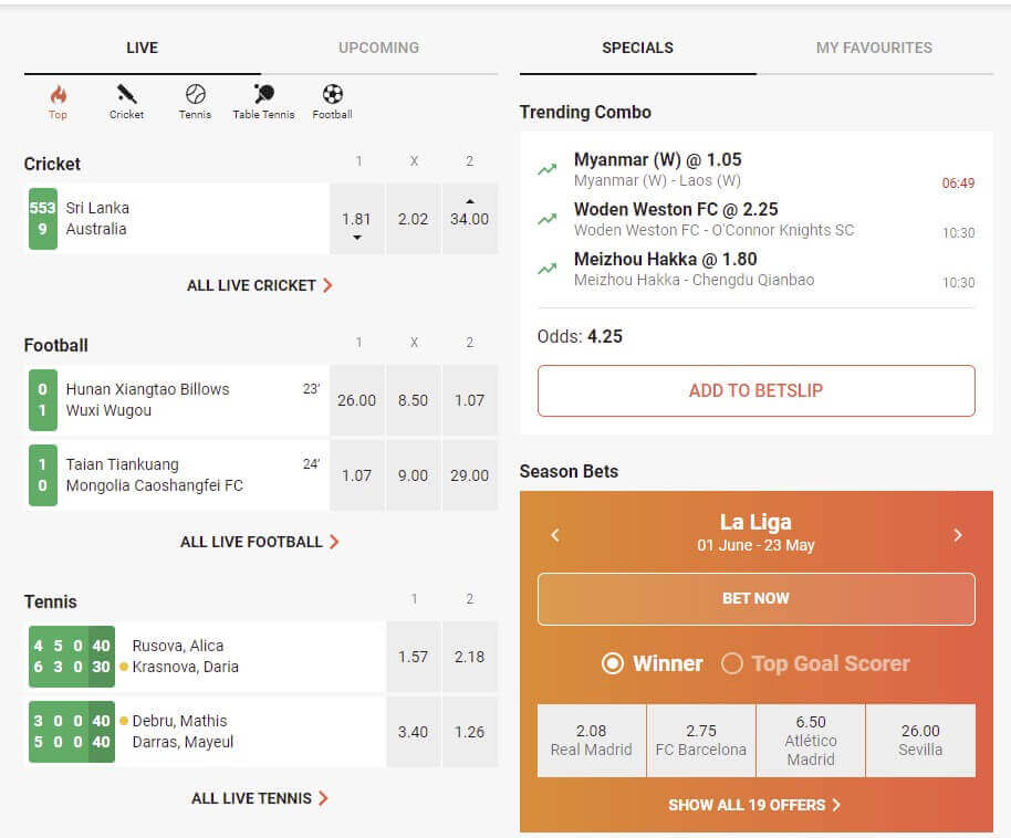 Leo Vegas football app