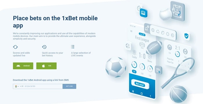 1xbet app login