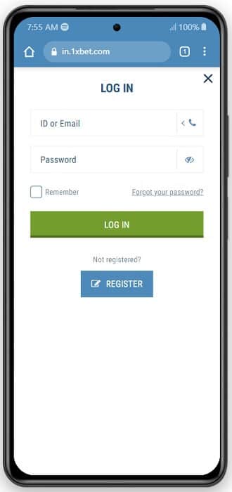 1xBet App Login