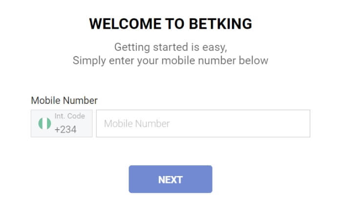 BetKing Registration Process