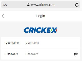Crickex Mobile App Login