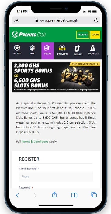 Premier Bet Registration Bonus