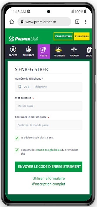 Premier Bet S'enregistrer