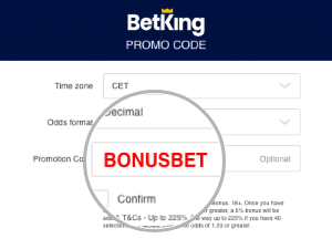 betking promo code on registration form