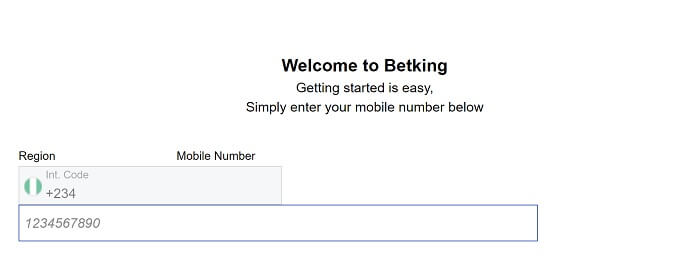BetKing Registration 