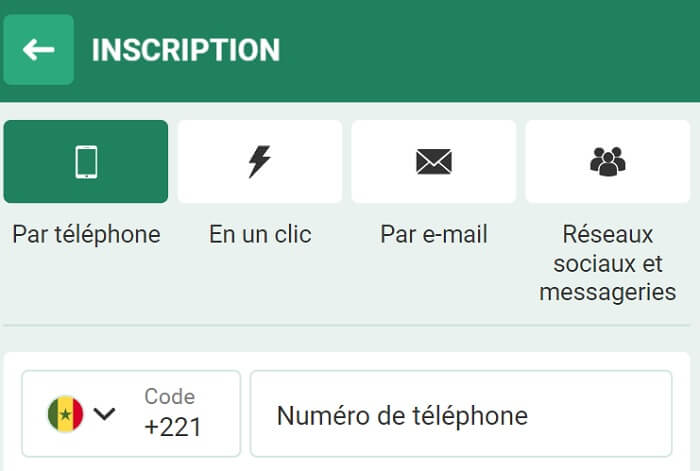 Inscription BetWinner