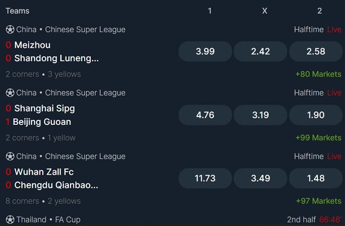 Betika Live Betting