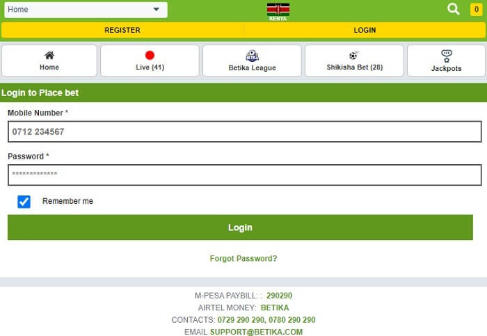 Betika Paybill
