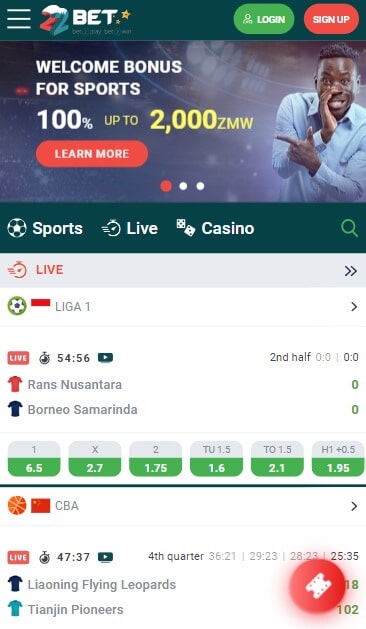22bet welcome bonus on mobile