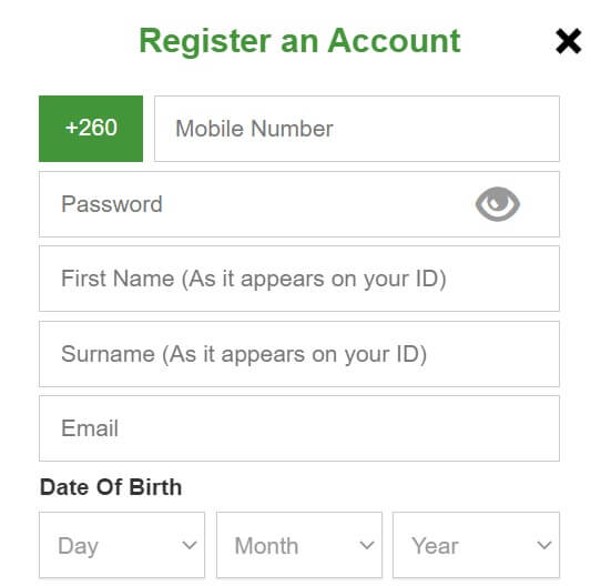 Account Registration Betway 