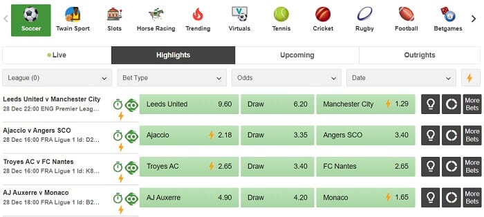 Betway Predictions