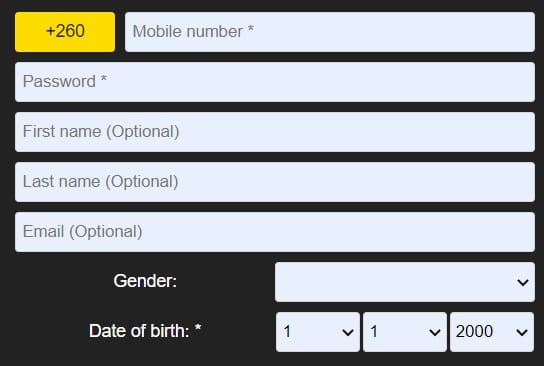 Bolabet Registration Form