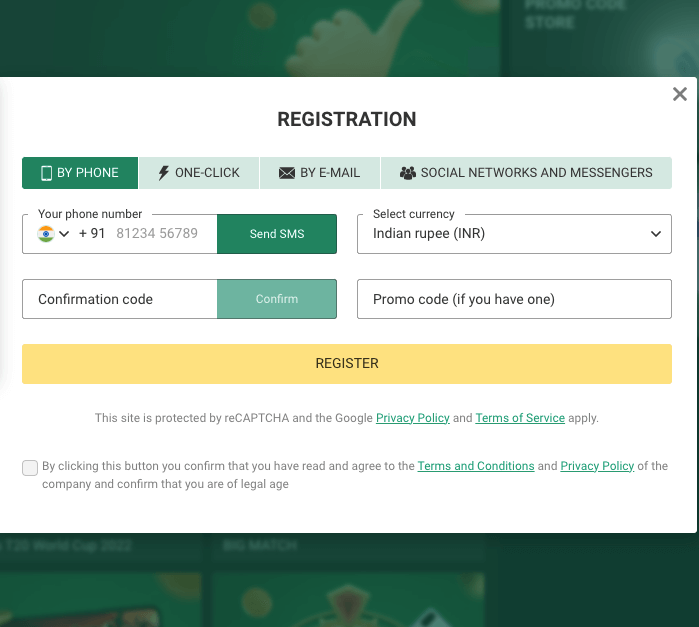 Promo code for Betwinner