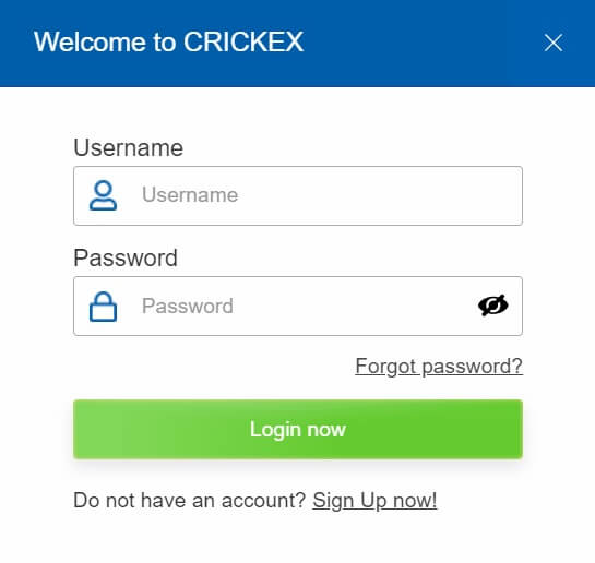 Crickex Login