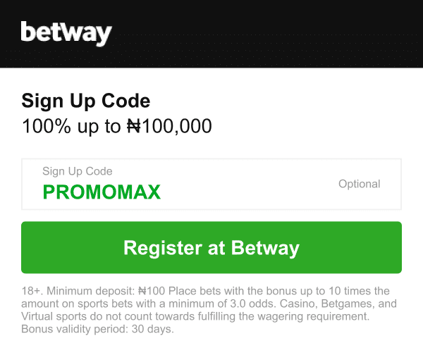 betway sign up code is promomax