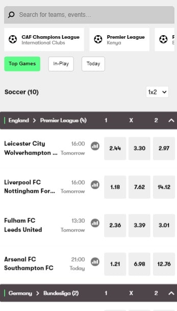 10bet Mobile Version