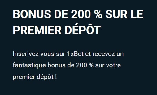 Bonus de Bienvenue sur 1xBet