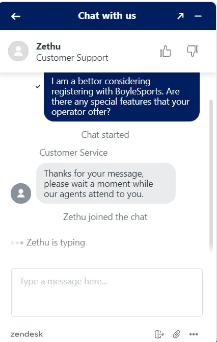 Boylesports Customer Service