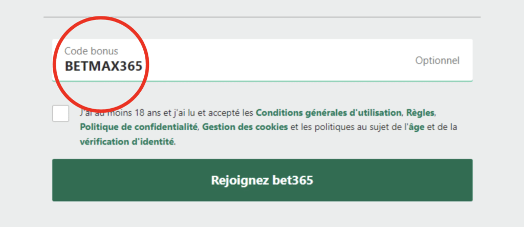 Code bonus bet365 BETMAX365