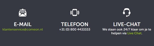 ComeOn Contact
