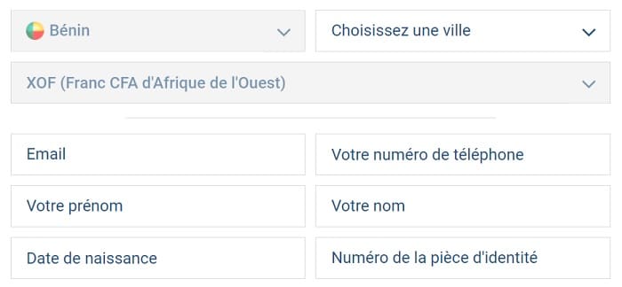 Inscription 1xBet