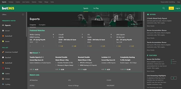 bet365 Nigeria eSports