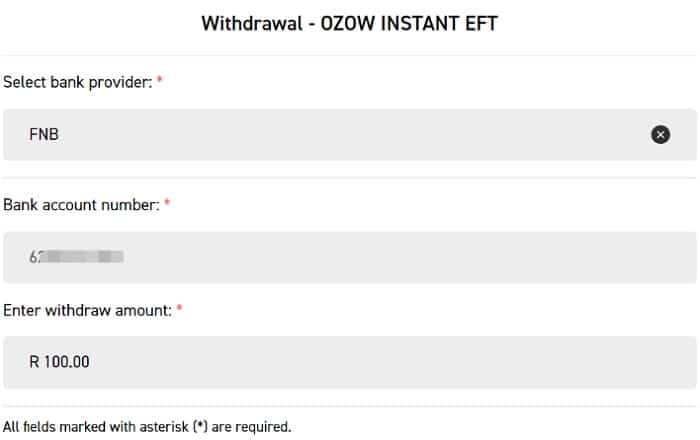 Withdrawal Options