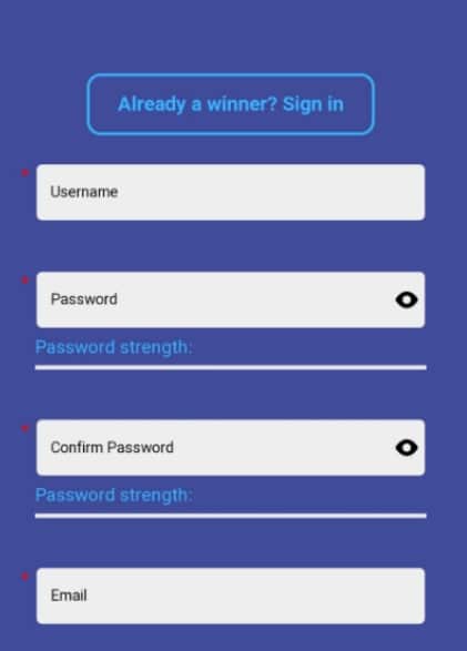 Sign Up Process Mobile App