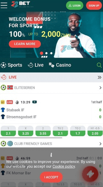 22bet zambia app download