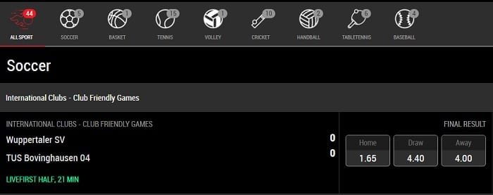 Live Betting Supabets