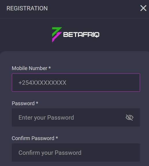 BetAfriq Registration