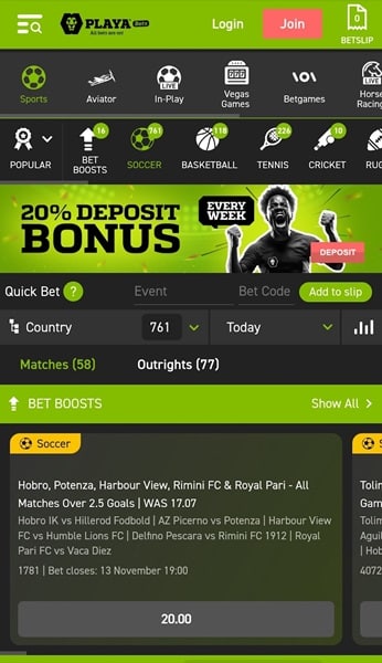 Playa Bets App