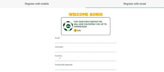 Registration Form Wazobet