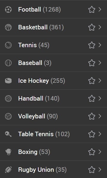 betBonanza Sport Betting Markets