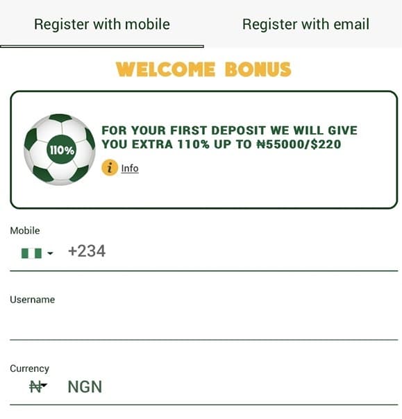 Wazobet Sign up 